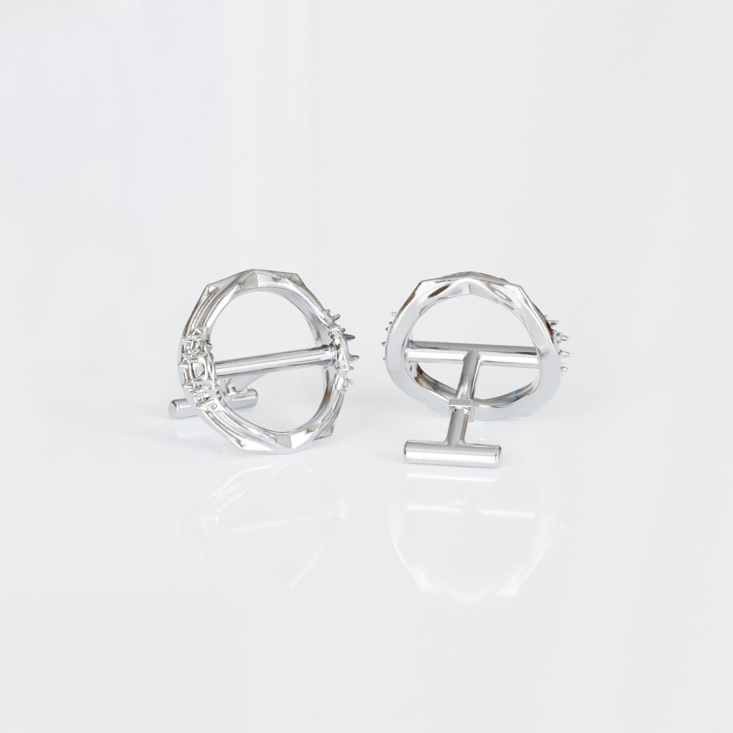 Spiked Cufflinks in Sterling Silver - Gutiérrez Vidal