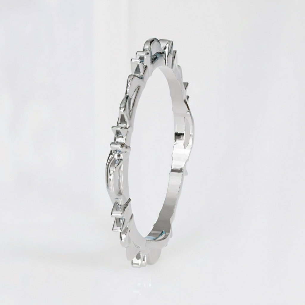 (A) Symmetry No. 9 Bangle in Sterling Silver