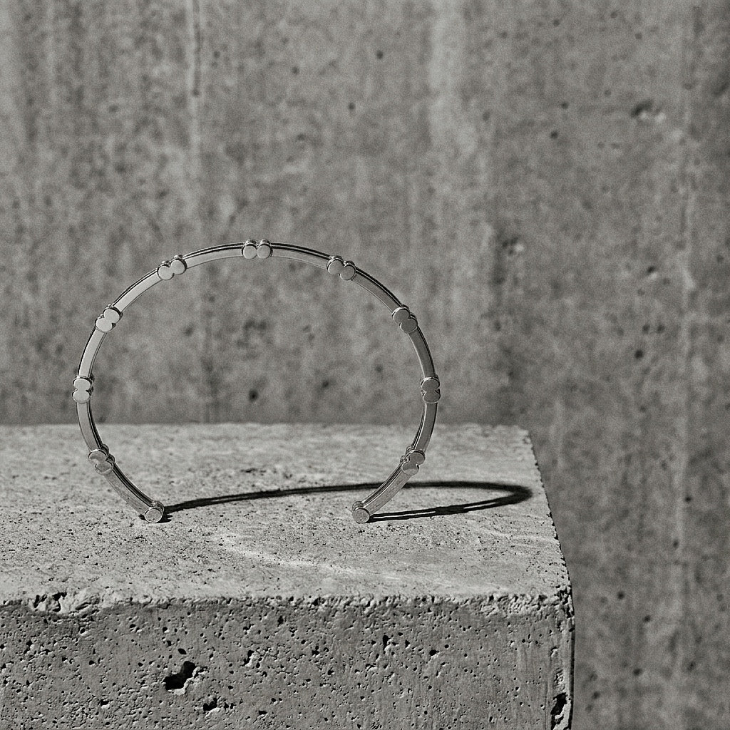 Ten Cuff Bracelet in Sterling Silver